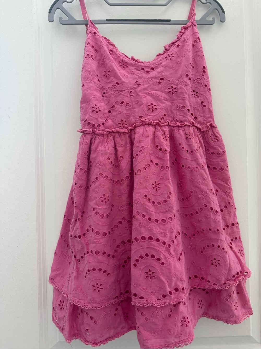 Pink eyelet dress - boutique brand Winston white